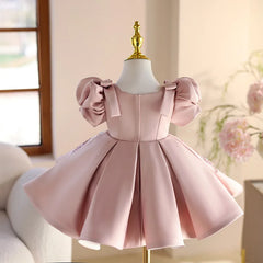 Couture Princess Dress with Sculpted Sleeves & Embroidered