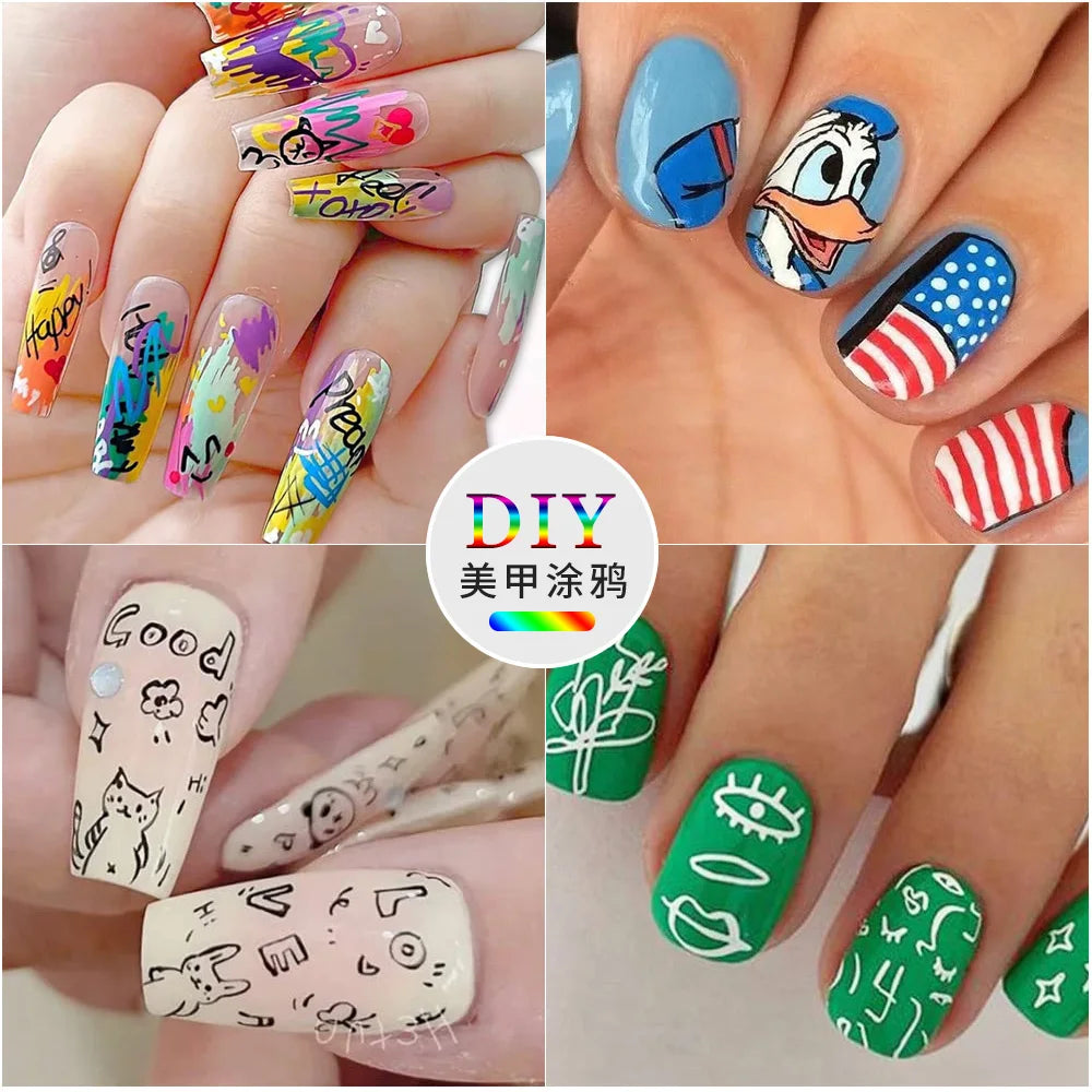 Vibrant Nail Art Markers